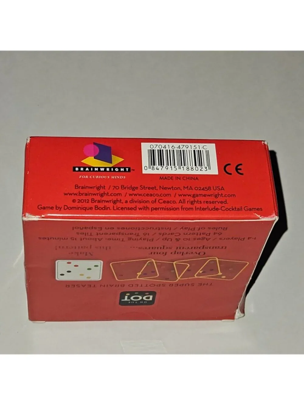 On The Dot Super Spotted Brain Teaser Card Game Box Wear Cards Sealed